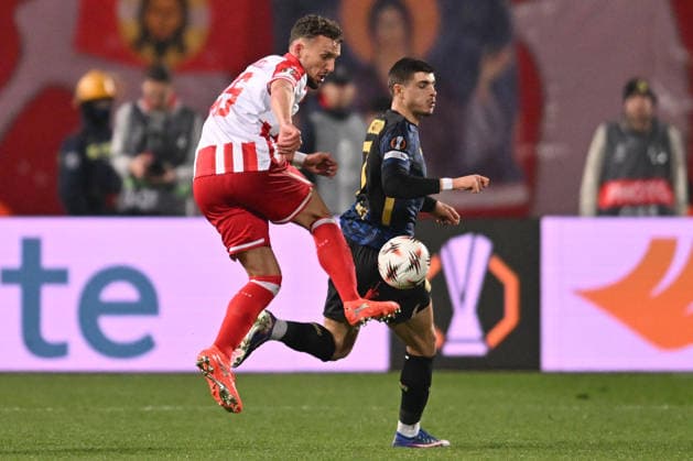 CRVENA ZVEZDA vs LOSC LILLE STRAHINJA ERAKOVIC football Crvena zvezda vs LOSC Lille UEFA Europa league Rajko Mitic stadium, Belgrade 26.02.2026 Foto: FOOTBALL, UEFA EUROPA LEAGUE, CRVENA ZVEZDA, RED STAR, LOSC LILLE Belgrade Rajko Mitic stadium Serbia Copyright: xMarkoxMetlas xMNxPressx