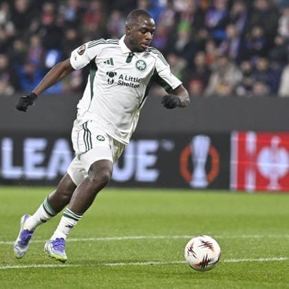 Andrews Tetteh of Panathinaikos scores a goal during the European League playoffs return match of 1st round Viktoria Plzen vs Panathinaikos Athens on February 26, 2026 in Pilsen, Czech Republic. (CTKxPhoto MiroslavxChaloupka) CTKPhotoP2026022607579  CTKPhotoP2026022607579