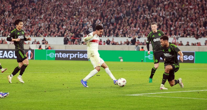26.02.26 VfB Stuttgart - Celtic Glasgow Deutschland, Stuttgart, 26.02.2026, Fussball, UEFA Europa League, Saison 2025 2026, Play-Offs, Rückspiel, VfB Stuttgart - Celtic Glasgow: Tiago Tomas (VfB Stuttgart).