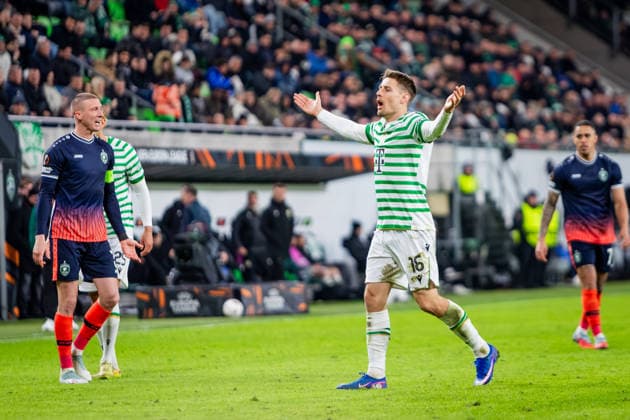 FERENCVAROS - LUDOGORETS Kristoffer Zachariassen of Ferencvaros during the 2 nd leg of KO play off s of UEFA Europa league football match between Ferencvarosi TC and PFC Ludogorets Razgrad. Groupama Arena, Ferencvaros Arena, Budapest, Hungary, February 26, 2026. Photo by Branislav Racko Copyright: xx _BRR2722