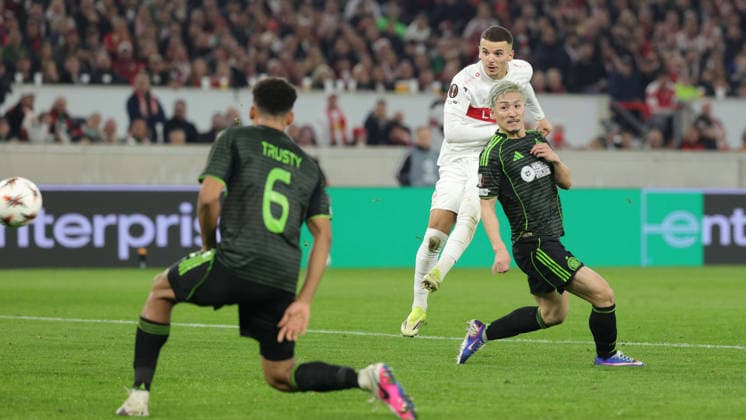Stuttgart , Europa League VfB Stuttgart vs. Celtic Glasgow , Badredine Bouanani (VfB)