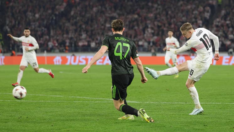 Stuttgart , Europa League VfB Stuttgart vs. Celtic Glasgow , Chris Führich (VfB)