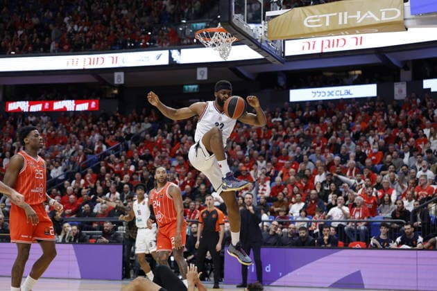 Josh Nebo Hapoel IBI Tel Aviv - EA7 Emporio Armani Olimpia Milano EuroLeague 2025-26 Tel Aviv , 26 02 2026 Foto Di Ninno Ciamillo-Castoria torino  Copyright: xdixninnox