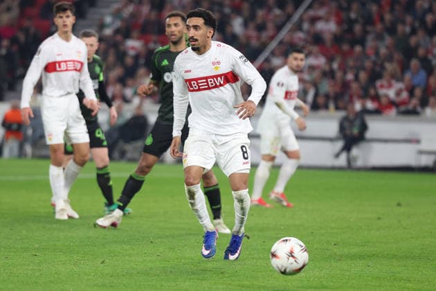 26.02.2026, xrekx, Fussball UEFA Europa League, VfB Stuttgart - Celtic Glasgow v.l. Tiago Tomas (VfB Stuttgart) (DFL DFB REGULATIONS PROHIBIT ANY USE OF PHOTOGRAPHS as IMAGE SEQUENCES and or QUASI-VIDEO) Stuttgart