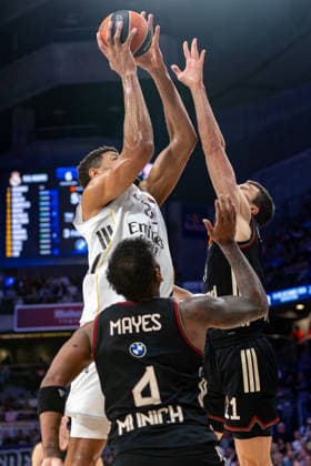 2026 Euroleague basketball Real Madrid v FC Bayern Munich February 26th; 26th February 2026; Movistar Arena; Madrid, Spain; Euroleague Basketball; Spain, Real Madrid vs FC Bayern Munich; Edy Tavares (Real Madrid) Madrid Spain Basketball Copyright: xAlbaxPachecox xAgenciaxLOFx