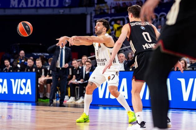 2026 Euroleague basketball Real Madrid v FC Bayern Munich February 26th; 26th February 2026; Movistar Arena; Madrid, Spain; Euroleague Basketball; Spain, Real Madrid vs FC Bayern Munich; Facundo Campazzo (Real Madrid) Madrid Spain Basketball Copyright: xAlbaxPachecox xAgenciaxLOFx