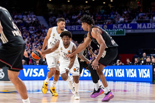 2026 Euroleague basketball Real Madrid v FC Bayern Munich February 26th; 26th February 2026; Movistar Arena; Madrid, Spain; Euroleague Basketball; Spain, Real Madrid vs FC Bayern Munich; Andres Feliz (Real Madrid) Madrid Spain Basketball Copyright: xAlbaxPachecox xAgenciaxLOFx