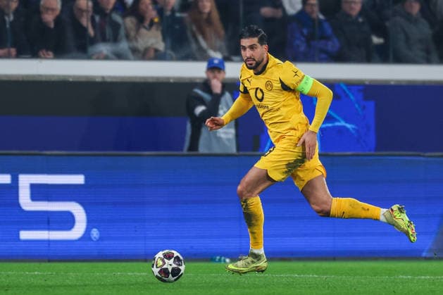 Emre Can of Borussia Dortmund seen in action during UEFA Champions League 2025 26 League Knockout Play-off Second Leg football match between Atalanta BC and Borussia Dortmund at New Balance Arena in Bergamo Italy on 25 February 2026. Bergamo Gewiss Stadium Bergamo Italy Copyright: xEPhotopressx SP24-1375-065