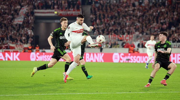 26.02.26 VfB Stuttgart - Celtic Glasgow Deutschland, Stuttgart, 26.02.2026, Fussball, UEFA Europa League, Saison 2025 2026, Play-Offs, Rückspiel, VfB Stuttgart - Celtic Glasgow: Deniz Undav (VfB Stuttgart).