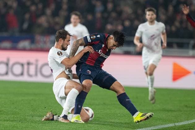 Foto IPP Damiano Fiorentini Bologna 26 02 2026 Calcio Europa League 2025-2026 partita: Bologna-Brann nella foto: Santiago Castro Italy Photo Press World Copyright italy ITALY  Copyright: xR4924_italyphotopressx