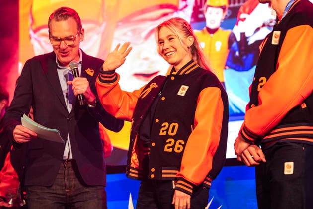 2026-02-26 - Tribute TeamNL Tribute TeamNL HEERENVEEN, NETHERLANDS - FEBRUARY 26: Jeroen Stomphorst, Merel Conijn during the Tribute TeamNL Tribute TeamNL at the Oude Koenarkt on February 26, 2026 in Heerenveen, Netherlands Heerenveen Oude Koenarkt Netherlands Content not available for redistribution in The Netherlands directly or indirectly through any third parties. Copyright: xDouwexBijlsmax