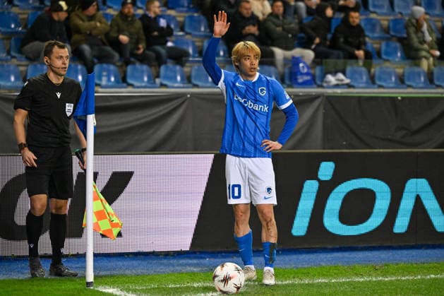 260226 KRC Genk vs Dinamo Zagreb Junya Ito (10) of Genk pictured pictured during the second leg game in the Uefa Europa League season 2025-2026 Knock Out Phase between KRC Genk and Dinamo Zagreb from Croatia on February 26 , 2026 in Genk, Belgium. (Photo by David Catry Isosport) Genk Belgium  Copyright: xDavidxCatryx 20260226DC2_3692