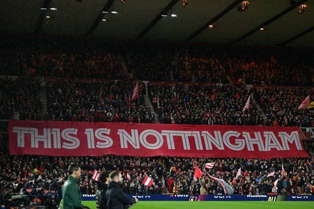 Nottingham Forest v Fenerbahce - UEFA Europa League NOTTINGHAM, UNITED KINGDOM - FEBRUARY 26: Fans of Nottingham Forest during UEFA Europa League round of 16 play-off match between Nottingham Forest and Fenerbahce at City Ground Stadium in Nottingham, United Kingdom on February 26, 2026. Rasid Necati Aslim Anadolu Nottingham United Kingdom. Editorial use only. Please get in touch for any other usage.  Copyright: x2026xAnadoluxRasidxNecatixAslimx