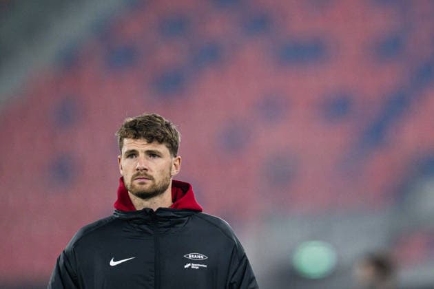 260226 Jacob Sorensen of Brann looks dejected afterl the UEFA Europa League football match between Bologna and Brann on February 26, 2026 in Bologna. Photo: Marius Simensen BILDBYRAN COP 238 MM0058 bbeng bologna brann depp football fotball fotboll soccer uefa europa league Copyright: MARIUSxSIMENSEN BB260226ZY026