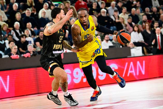 BASKET-BALL : AS Monaco VS Maccabi Rapyd Tel Aviv - Turkish Airlines EuroLeague - 26 02 2026 Oshae Brissett (Maccabi) - Turkish Airlines EuroLeague match between AS Monaco and Maccabi Rapyd Tel Aviv on February 26, 2026 at the Gaston-MÃ decin sports hall in Monaco MonacoMonaco  Copyright: xWilliamxCannarellax