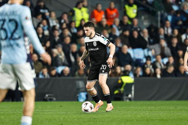 Dimitrios Chatsidis (PAOK), FEBRUARY 26, 2026 - Football Soccer : UEFA Europa League KO play-offs 2nd leg match between RC Celta de Vigo - PAOK FC at the Estadio Balaidos in Vigo, Spain. Noxthirdxpartyxsales  aflo_321443953