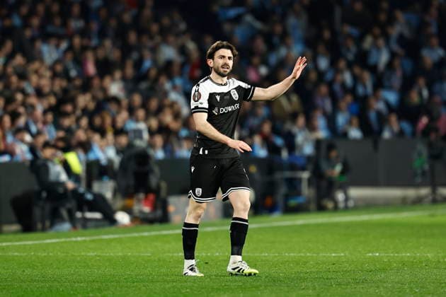 Greg Taylor (PAOK), FEBRUARY 26, 2026 - Football Soccer : UEFA Europa League KO play-offs 2nd leg match between RC Celta de Vigo - PAOK FC at the Estadio Balaidos in Vigo, Spain. Noxthirdxpartyxsales  aflo_321444124