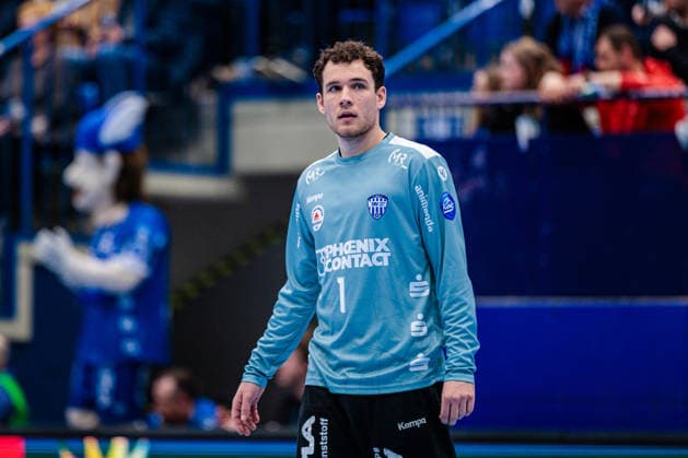 Constantin Moestl (TBV Lemgo Lippe, 01) GER, TBV Lemgo Lippe vs. Handball Verein Hamburg, Handball, 1. Bundesliga, 23. Spieltag, Spielzeit 2025 2026, 26.02.2026 GER, TBV Lemgo Lippe vs. Handball Sport Verein Hamburg, Handball, 1. Bundesliga, 23. Spieltag, Spielzeit 2025 2026, 26.02.2026 Lemgo Copyright: xEibner-Pressefoto JanxRollingerx EP_JSK