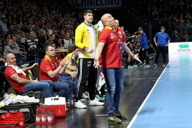 DEU, EHF Champions League, Fuechse Berlin vs.Industria Kielce, 26.02.2026, Max-Schmeling-Halle, Berlin, DEU, EHF Champions League, Fuechse Berlin vs.Industria Kielce, im Bild Cheftrainer Talant Dujshebaev (Industria Kielce)