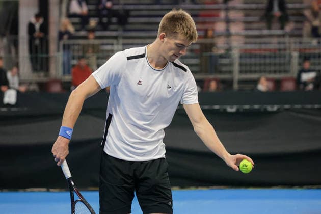 Oleksandr OVCHARENKO (UKR) and Petr NESTEROV (BUL) during Challenger Citta di Lugano, International Tennis match in Lugano, Switzerland, February 26 2026  Copyright: xRobertaxCorradin IPAxSportx xipa-agency.netx xx IPA_72097776 IPA_Agency_IPA72097776