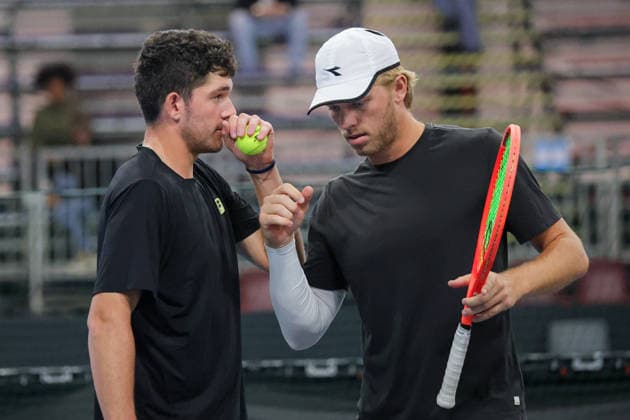 Benjamin KITTAY (USA) and Ryan SEGGERMAN (USA) during Challenger Citta di Lugano, International Tennis match in Lugano, Switzerland, February 26 2026  Copyright: xRobertaxCorradin IPAxSportx xipa-agency.netx xx IPA_72098132 IPA_Agency_IPA72098132