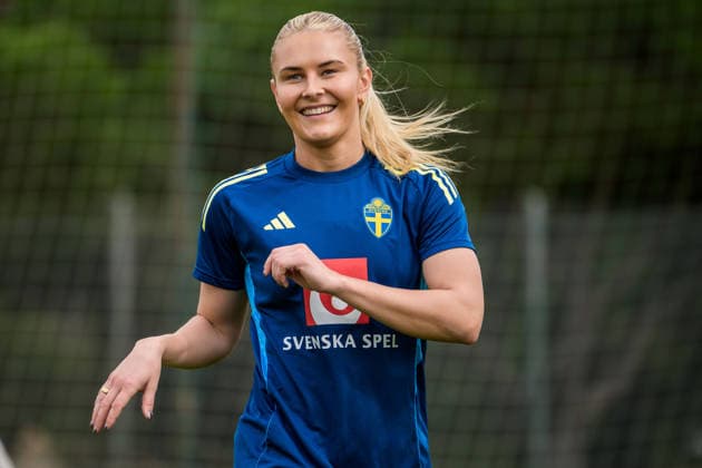 260227 Amanda NildÃ n during a training session with the women s national football team of Sweden on February 27, 2026 in Albuferia. Photo: Ludvig Thunman BILDBYRAN kod LT LT0776 fotboll football soccer fotball vm-kval kval fifa womens world cup qualifier qualifier träning practice training sverige sweden dam bbeng sverige sweden Copyright: LUDVIGxTHUNMAN BB260227LT002