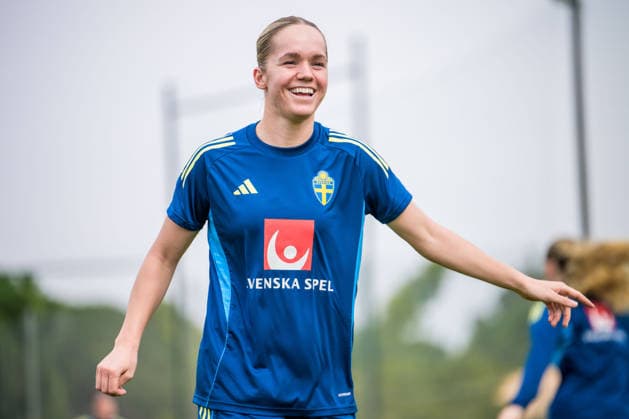 260227 Hanna Lundkvist during a training session with the women s national football team of Sweden on February 27, 2026 in Albuferia. Photo: Ludvig Thunman BILDBYRAN kod LT LT0776 fotboll football soccer fotball vm-kval kval fifa womens world cup qualifier qualifier träning practice training sverige sweden dam bbeng sverige sweden Copyright: LUDVIGxTHUNMAN BB260227LT007