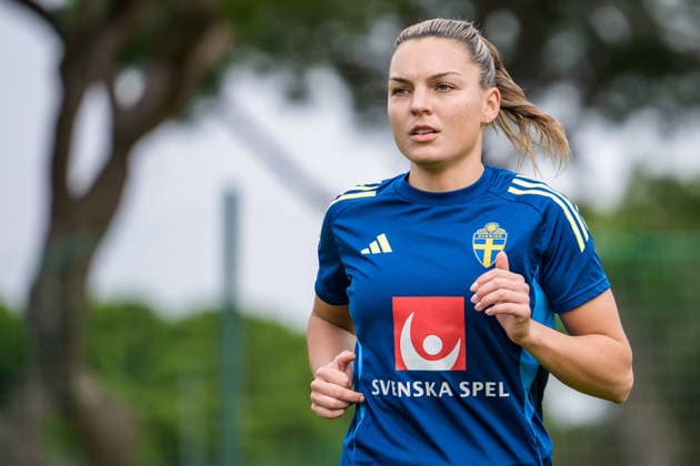 260227 Johanna Rytting Kaneryd during a training session with the women s national football team of Sweden on February 27, 2026 in Albuferia. Photo: Ludvig Thunman BILDBYRAN kod LT LT0776 fotboll football soccer fotball vm-kval kval fifa womens world cup qualifier qualifier träning practice training sverige sweden dam bbeng sverige sweden Copyright: LUDVIGxTHUNMAN BB260227LT010
