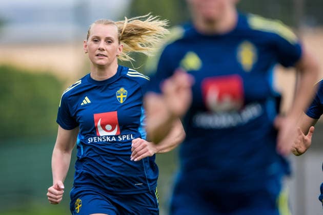 260227 Stina Blackstenius during a training session with the women s national football team of Sweden on February 27, 2026 in Albuferia. Photo: Ludvig Thunman BILDBYRAN kod LT LT0776 fotboll football soccer fotball vm-kval kval fifa womens world cup qualifier qualifier träning practice training sverige sweden dam bbeng sverige sweden Copyright: LUDVIGxTHUNMAN BB260227LT012