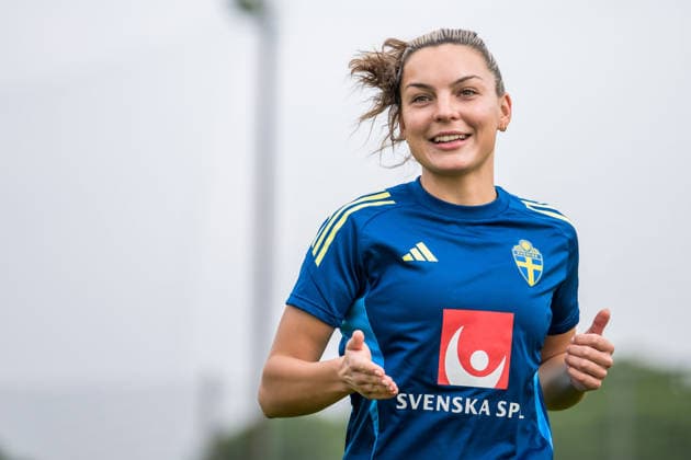 260227 Johanna Rytting Kaneryd during a training session with the women s national football team of Sweden on February 27, 2026 in Albuferia. Photo: Ludvig Thunman BILDBYRAN kod LT LT0776 fotboll football soccer fotball vm-kval kval fifa womens world cup qualifier qualifier träning practice training sverige sweden dam bbeng sverige sweden Copyright: LUDVIGxTHUNMAN BB260227LT017