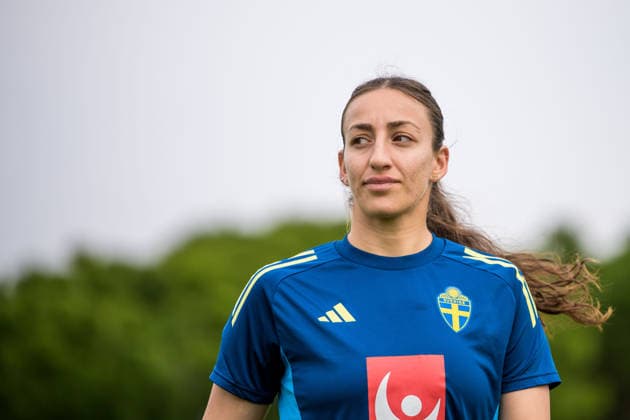 260227 During a training session with the women s national football team of Sweden on February 27, 2026 in Albuferia. Photo: Ludvig Thunman BILDBYRAN kod LT LT0776 fotboll football soccer fotball vm-kval kval fifa womens world cup qualifier qualifier träning practice training sverige sweden dam bbeng sverige sweden Copyright: LUDVIGxTHUNMAN BB260227LT026
