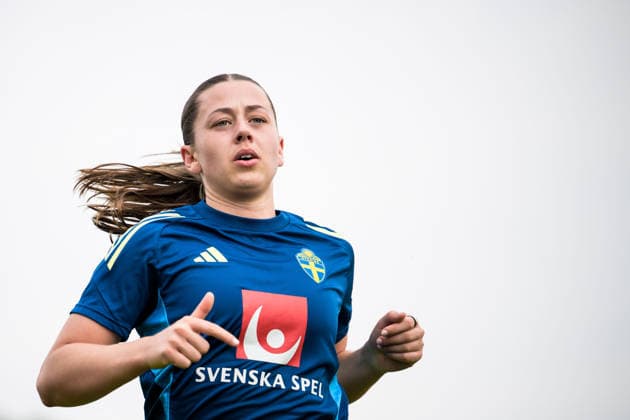 260227 Cornelia Kopacs during a training session with the women s national football team of Sweden on February 27, 2026 in Albuferia. Photo: Ludvig Thunman BILDBYRAN kod LT LT0776 fotboll football soccer fotball vm-kval kval fifa womens world cup qualifier qualifier träning practice training sverige sweden dam bbeng sverige sweden Copyright: LUDVIGxTHUNMAN BB260227LT030