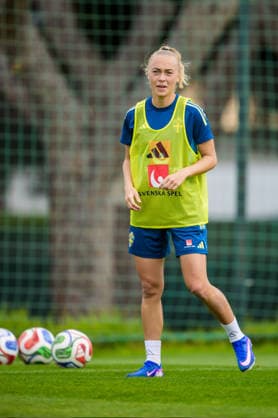 260227 Hanna Bennison during a training session with the women s national football team of Sweden on February 27, 2026 in Albuferia. Photo: Ludvig Thunman BILDBYRAN kod LT LT0776 fotboll football soccer fotball vm-kval kval fifa womens world cup qualifier qualifier träning practice training sverige sweden dam bbeng sverige sweden Copyright: LUDVIGxTHUNMAN BB260227LT033