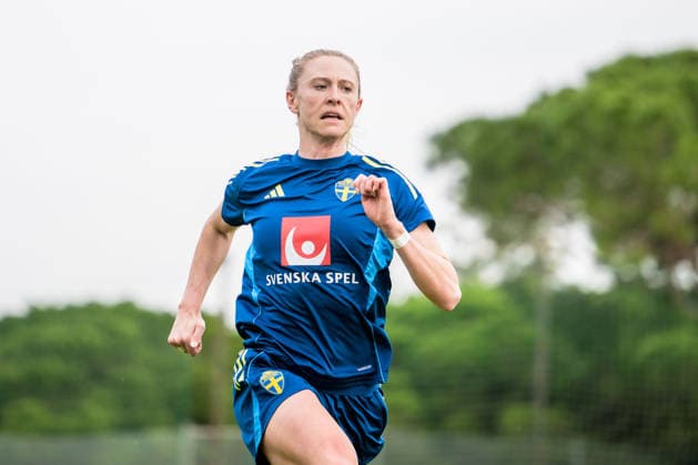 260227 Rebecka Blomqvist during a training session with the women s national football team of Sweden on February 27, 2026 in Albuferia. Photo: Ludvig Thunman BILDBYRAN kod LT LT0776 fotboll football soccer fotball vm-kval kval fifa womens world cup qualifier qualifier träning practice training sverige sweden dam bbeng sverige sweden Copyright: LUDVIGxTHUNMAN BB260227LT038