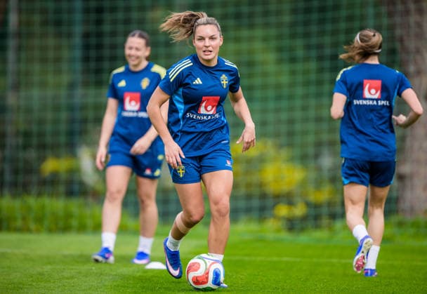 260227 Johanna Rytting Kaneryd during a training session with the women s national football team of Sweden on February 27, 2026 in Albuferia. Photo: Ludvig Thunman BILDBYRAN kod LT LT0776 fotboll football soccer fotball vm-kval kval fifa womens world cup qualifier qualifier träning practice training sverige sweden dam bbeng sverige sweden Copyright: LUDVIGxTHUNMAN BB260227LT042