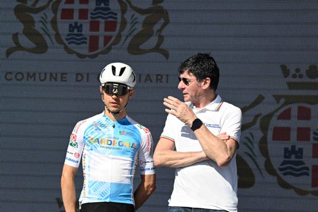27-02-2026 Giro Di Sardegna; Tappa 03 Cagliari - Tortoli; 2026, Ukyo; Garibbo, Nicolo; Bugno, Gianni; Cagliari; 