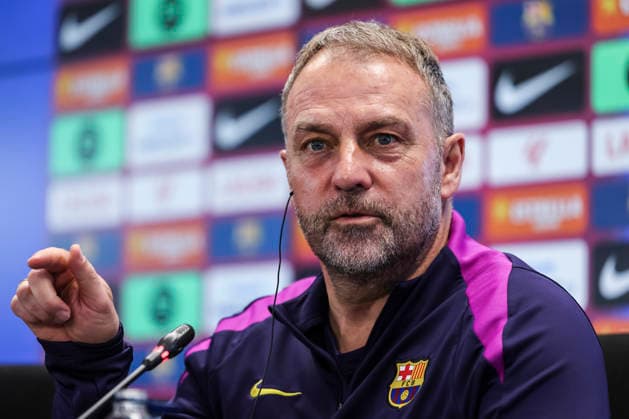Sport Bilder des Tages February 27, 2026, Sant Joan Despi, Barcelona, SPAIN: Hansi Flick, head coach of FC Barcelona, Barca attends his press conference, PK, Pressekonferenz during the training day of FC Barcelona ahead the Spanish League, LaLiga EA Sports, football match against Villarreal CF at Ciudad Esportiva Joan Gamper on February 27, 2026 in Sant Joan Despi, Barcelona, Spain. Sant Joan Despi SPAIN - ZUMAa181 20260227_zaa_a181_034 Copyright: xJavierxBorregox