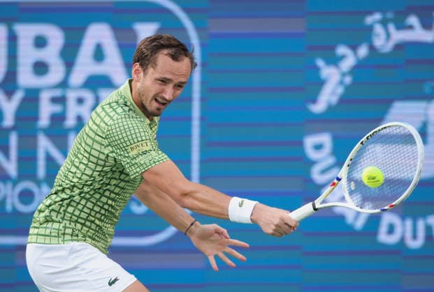 Daniil Medvedev, Dubai Duty Free Tennis Championships, Dubai, U.A.E. Tennis - Dubai Tennis Championships 2026 - ATP, Tennis Herren - Dubai Duty Free Tennis Stadium - Dubai - - United Arab Emirates - 28 February 2026. Copyright: xJuergenxHasenkopfx