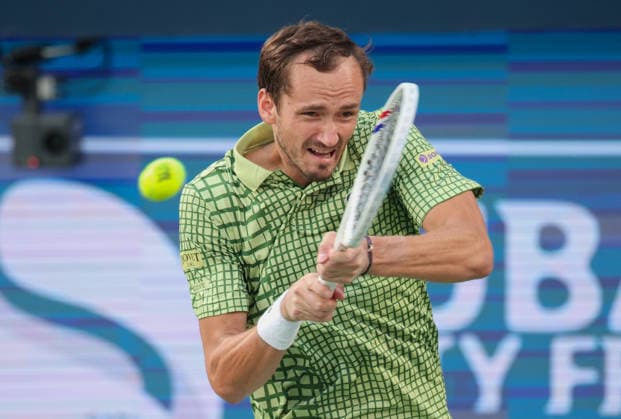 Daniil Medvedev, Dubai Duty Free Tennis Championships, Dubai, U.A.E. Tennis - Dubai Tennis Championships 2026 - ATP, Tennis Herren - Dubai Duty Free Tennis Stadium - Dubai - - United Arab Emirates - 28 February 2026. Copyright: xJuergenxHasenkopfx
