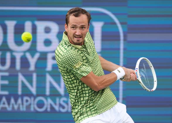 Daniil Medvedev, Dubai Duty Free Tennis Championships, Dubai, U.A.E. Tennis - Dubai Tennis Championships 2026 - ATP, Tennis Herren - Dubai Duty Free Tennis Stadium - Dubai - - United Arab Emirates - 28 February 2026. Copyright: xJuergenxHasenkopfx