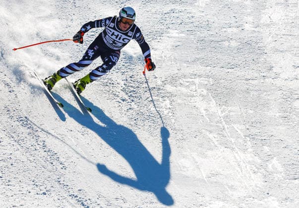 Sport Bilder des Tages ALPINE SKIING - FIS WC Garmisch-Partenkirchen GARMISCH-PARTENKIRCHEN,GERMANY,27.FEB.26 - ALPINE SKIING - FIS World Cup, downhill training, men. Image shows Sam Morse (USA).  GEPAxpictures xThomasxBachun
