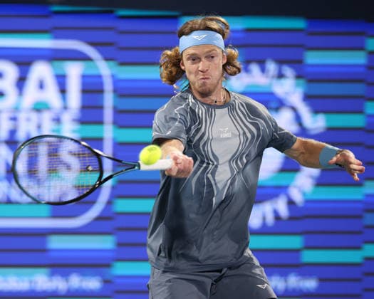 Andrey Rublev, Dubai Duty Free Tennis Championships, Dubai, U.A.E. Tennis - Dubai Tennis Championships 2026 - ATP, Tennis Herren - Dubai Duty Free Tennis Stadium - Dubai - - United Arab Emirates - 28 February 2026. Copyright: xJuergenxHasenkopfx