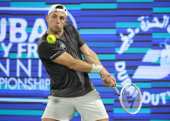 Tallon Griekspoor, Dubai Duty Free Tennis Championships, Dubai, U.A.E. Tennis - Dubai Tennis Championships 2026 - ATP, Tennis Herren - Dubai Duty Free Tennis Stadium - Dubai - - United Arab Emirates - 28 February 2026. Copyright: xJuergenxHasenkopfx