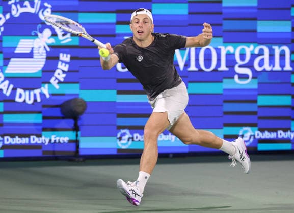 Tallon Griekspoor, Dubai Duty Free Tennis Championships, Dubai, U.A.E. Tennis - Dubai Tennis Championships 2026 - ATP, Tennis Herren - Dubai Duty Free Tennis Stadium - Dubai - - United Arab Emirates - 28 February 2026. Copyright: xJuergenxHasenkopfx