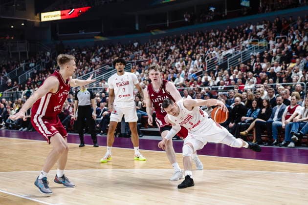 Ryga 27.02.2026 KOSZYKOWKA KOSZKADRA REPREZENTACJA POLSKI MECZ LOTWA - POLSKA ELIMINACJE MISTRZOSTW SWIATA 2027 - - - MEN BASKETBALL POLISH national team, Nationalteam WORLD CUP SERIES QUALIFIERS GAME LATVIA - POLAND NZ Mateusz Ponitka , FOT. WOJCIECH FIGURSKI 058SPORT.PL NEWSPIX.PL --- newspix.pl  FOT. WOJCIECH FIGURSKI 058SPORT.PL