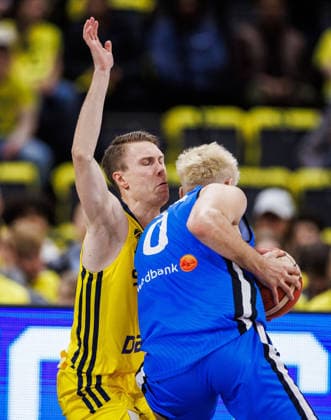 260227 Tobias Borg of Sweden during the FIBA World Cup Qualifier game between Sweden and Estonia on February 27, 2026 in Stockholm. Photo: Kenta Jönsson BILDBYRAN COP 210 KJ0314 basket basketball vm-kval kval fiba world cup qualifiers sverige estland sweden estonia bbeng Copyright: KENTAxJÖNSSON BB260227KJ044