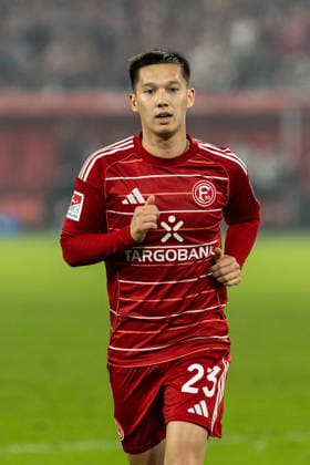 2. Fußball Bundesliga: Fortuna Düsseldorf - VfL Bochum; 27.02.2026 Matthias Zimmermann (Fortuna Düsseldorf, 25) 2. Fußball Bundesliga: Fortuna Düsseldorf - VfL Bochum; Merkur Spiel-Arena, Düsseldorf; 27.02.2026 DFL regulations prohibit any use of photographs as image sequences and or quasi video.