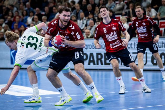 DAIKIN HBL: SG Flensburg-Handewitt vs HSG Wetzlar; 27.02.26 Johannes Golla (Nr.04, SG Flensburg-Handewitt) im Angriff DAIKIN HBL: SG Flensburg-Handewitt vs HSG Wetzlar, GP JOULE Arena am 27.02.26 Copyright: xBEAUTIFULxSPORTS MarioxM.xKobergx