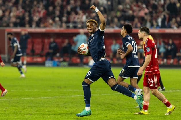 2. Fußball Bundesliga: Fortuna Düsseldorf - VfL Bochum; 27.02.2026 VfL Bochum bejubelt das Tor, 2:1 durch Farid Alfa-Ruprecht (VfL Bochum, 29) 2. Fußball Bundesliga: Fortuna Düsseldorf - VfL Bochum; Merkur Spiel-Arena, Düsseldorf; 27.02.2026 DFL regulations prohibit any use of photographs as image sequences and or quasi video.