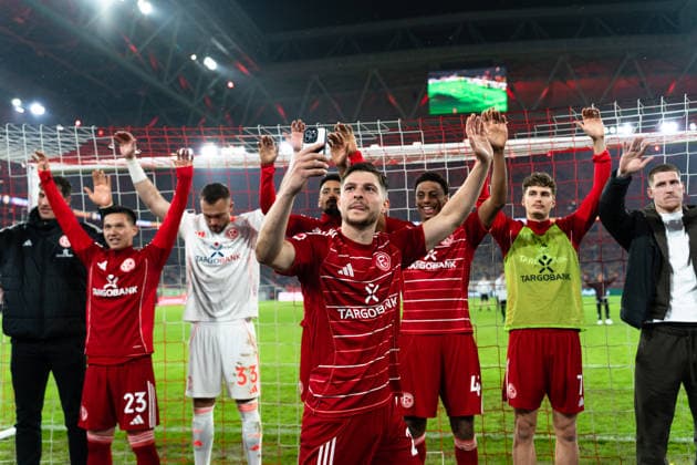 Deutschland: 2. Bundesliga 2025 2026 Fortuna Düsseldorf vs. VfL Bochum 24. Spieltag 27.02.2026 Merkur Spiel-Arena (Nordrhein-Westfalen) Florent Muslija (Fortuna Düsseldorf, 24)